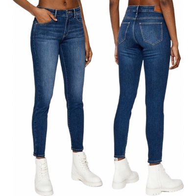 Wrangler džíny Skinny dámské blue – Zboží Mobilmania