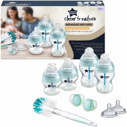 Tommee Tippee sada kojeneckých lahviček C2N Anti colic s kartáčem 422609TT