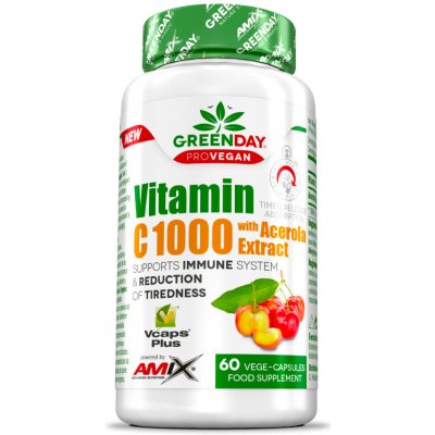 Amix ProVegan Vitamin C 1000 s extraktem z aceroly 60 kapslí – Hledejceny.cz