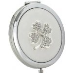 Kosmetické zrcátko kapesní stříbrné čtyřlístek Swarovski crystals – Hledejceny.cz