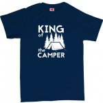King of the camper stan pánské tričko s potiskem 401 modrá navy bílá – Sleviste.cz