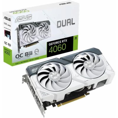 Asus Dual GeForce RTX 4060 OC White Edition 8GB GDDR6 90YV0JC2-M0NA00 – Zboží Živě