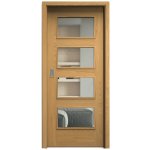 Sapeli Swing Komfort M49 posuvné dub natur 100 x 210 cm Čiré sklo – Hledejceny.cz