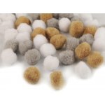 Pro Háčkování Bambulka mix barev Ø20 béžová – Sleviste.cz