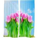 IMPAR Závěsy Tulipány (Rozměr : 140x250, Materiál: Interlock) – Hledejceny.cz