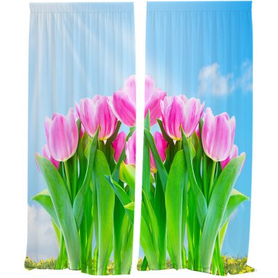 IMPAR Závěsy Tulipány (Rozměr : 140x250, Materiál: Interlock) – Hledejceny.cz