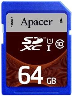 Apacer SDXC 64 GB UHS-I U1 AP64GSDXC10U1-R