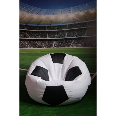JAKS sedací vak XXXL fotbalový míč 100 x 100 x 60 cm bílo - černý – Zboží Dáma