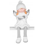 MagicHome Postavička Vánoce Anděl s knihou keramika 22x20x32,50 cm – Zboží Dáma