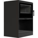 Kratki KARI 70 150 mm 8 kW s dřevníkem černá