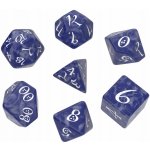 Q Workshop Classic RPG Dice Set cobalt & white – Zboží Mobilmania