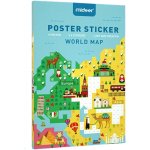 Mideer Sada samolepek mapa světa – Zboží Dáma