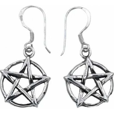 Vorlové Šperky stříbrné náušnice pentagram N284
