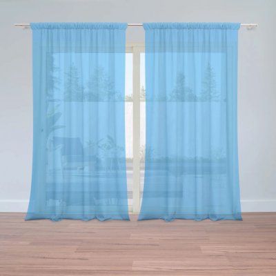 Sablio Záclony Azurová: 2ks 150x250cm – Hledejceny.cz