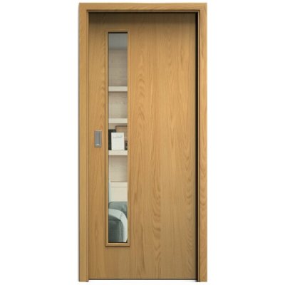 Sapeli Elegant Komfort M60 posuvné dub natur 80 x 197 cm Čiré sklo – Hledejceny.cz
