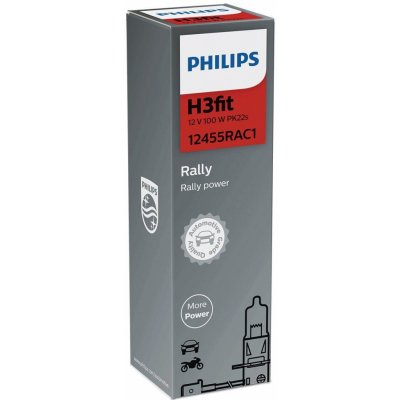 Philips Rally H3 PK22s 12V 100W 12455RAC1 – Zboží Mobilmania