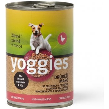 Yoggies s drůbežím masem s ovesnými vločkami a zeleninou 400 g