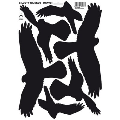 Siluety dravců 6ks na archu – Zboží Mobilmania
