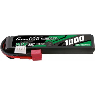 Gens Ace Gens ACE Li-Pol baterie 11 1V 1000mAh 25C T-Dean Buffer stick – Zboží Dáma