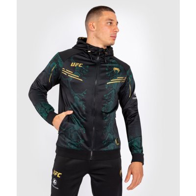 UFC Adrenaline by Venum Authentic Fight Night Men’s Walkout Hoodie Emerald Edition Green/Black/Gold