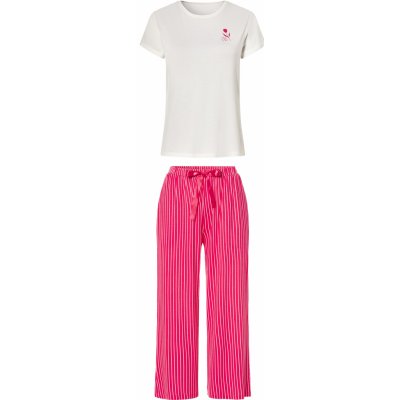 Esmara dámské pyžamo kr.rukáv bílo růžové – Zboží Mobilmania