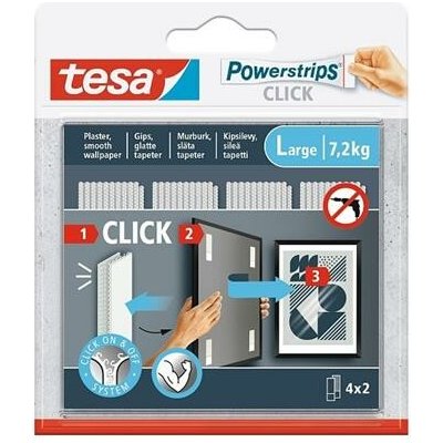 Závěsný, samolepicí, velikost S, TESA „Powerstrips CLICK“ 77720-00003-00 – Hledejceny.cz