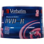 Verbatim DVD+R 4,7GB 16x, Advanced AZO+ printable, cakebox, 50ks (43512) – Zboží Živě