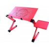 Podložky a stojany k notebooku APT SL7B Flexibilní stolek pod Notebook růžový