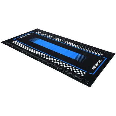 Textilní koberec pod motocykl PITLANE SUZI BLUE L, OXFORD (světle modrá/černá, rozměr 200 x 100 cm, splňující předpisy FIM) – Hledejceny.cz