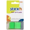 Záložka Záložky samolepicí Stick´n 45x25 mm, zelené, 50 lístků