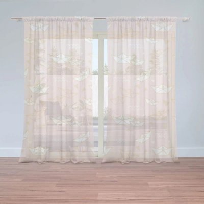 Záclony Skládací lodičky: 2 ks - 150x250 cm - Sablio – Hledejceny.cz