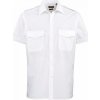 Pánská Košile Premier Workwear pánská košile Pilot s krátkým rukávem a dvěma náprsními kapsami Bílá