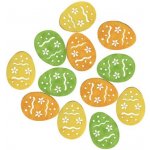 Dekorace dřevěná vajíčka 4 cm, set 12 ks – Hledejceny.cz