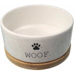 Plaček good Miska DOG FANTASY keramická WOOF s podtáckem 16 x 6,5 cm 0,85 l – Sleviste.cz