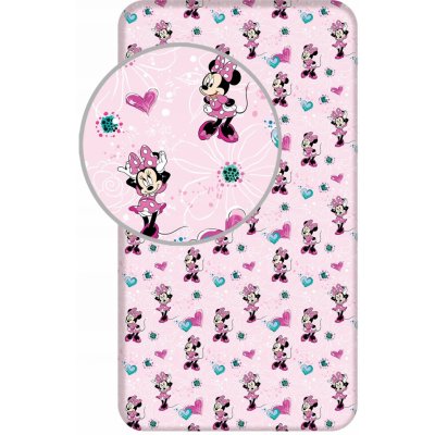 Jerry Fabrics Prostěradlo Minnie hearts 02 90x200 – Sleviste.cz