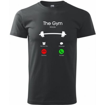 The Gym Mobile Klasické pánské triko černá – Zbozi.Blesk.cz