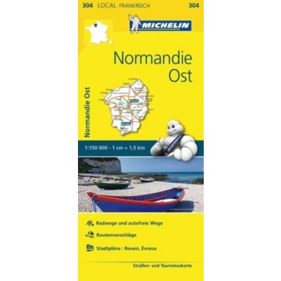 Michelin Karte Normandie Ost. Eure, Seine-Maritime