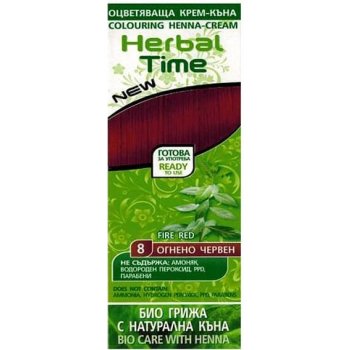 Henna Herbal Time přírodní barva na vlasy ohnivě červena-8 75 ml