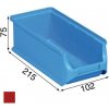 Úložný box Allit Plastové boxy na drobný materiál 102x215x75 mm červené