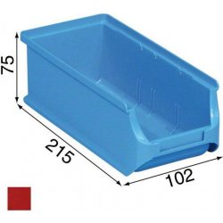 Allit Plastové boxy na drobný materiál 102x215x75 mm červené