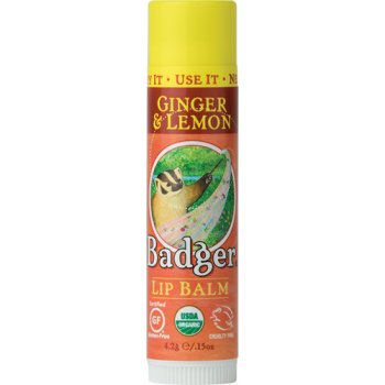 Badger Classic Organic Lip Balm - Ginger & Lemon 4,2 g