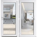 OknaDvereNaMiru.cz Vchodové dveře 3-3 sklo čiré bílá / bílá levé otevírání ven 88 x 198 cm – Hledejceny.cz