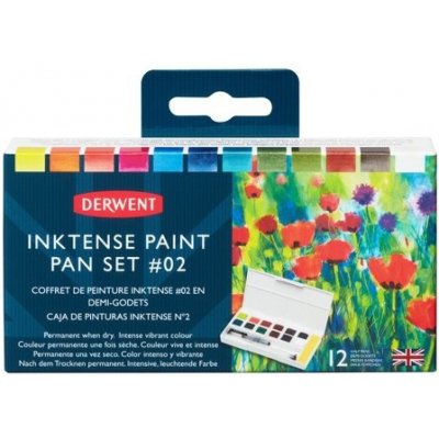 Derwent Inktense Cestovní sada akvarelových barev 12 ks Set II