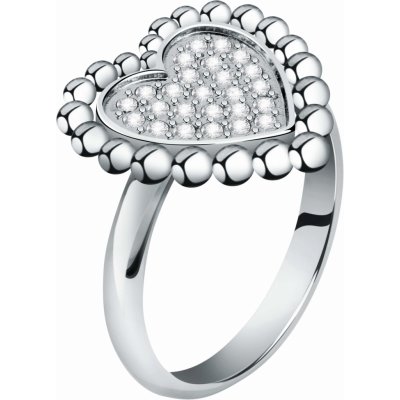 Morellato Romantický ocelový prsten s čirými krystaly Dolcevita SAUA14