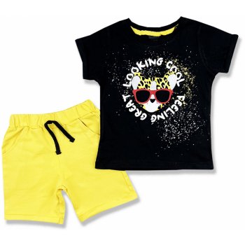 Miniworld Chlapčenský letný set Looking cool čierno-žltý