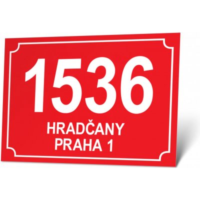 Domovní číslo - POPISNÉ POPISNÉ Domovní číslo, 20 x 14 cm, plech tl. 0,32 mm, Kód: 26530 – Zbozi.Blesk.cz
