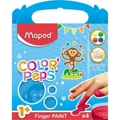 Maped Prstové barvy Color'Peps 4 barvy 80 ml