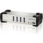 Aten CS-1734BC KVM přepínač USB Hub, OSD, 4PC audio+USB-PS/2 – Zbozi.Blesk.cz