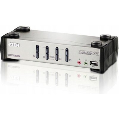 Aten CS-1734BC KVM přepínač USB Hub, OSD, 4PC audio+USB-PS/2 – Zbozi.Blesk.cz