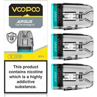 VooPoo Argus Pod Top Fill V2 3ml cartridge 0,7ohm 3ks – Zboží Mobilmania